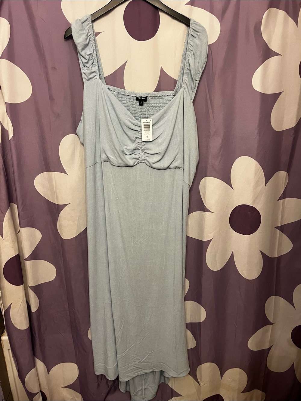 torrid Pale Blue Ruched Bust Maxi Dress